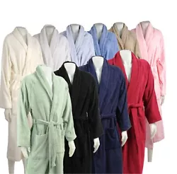 Stay warm and cozy and slip into our ultra-soft Long-Staple Combed Cotton Terry Bathrobe. This unisex adult robe is...