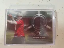 Derek Carr 2014 Topps NFL Jersey Relic Card Raiders.