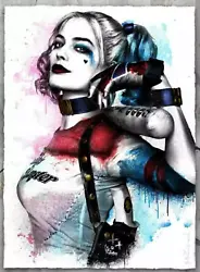 Harley Quinn, 2020. Edition of 125. Artwork is hand signed and numbered, with a thumb print on the back. A seven-color...