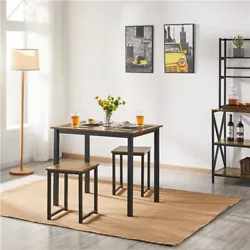 【Solid&Durable】Crafted of good-quality engineered wood and powder-coated metal tubes, this dining table set is...