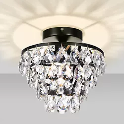 Colour: Black. 1 x Screw accessories. 1 x Crystal chandeliers. Electrical Safety and Compatibility Convenient...