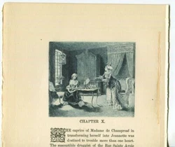(Antique miniature small victorian folio art print on paper dating to 1890. Printing process is copper plate engraving...