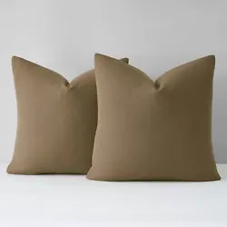 CLASSIC AND LIVEABLE - The textured throw pillow cases are detailed with smooth hidden zipper in a matching color for a...