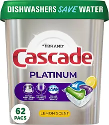 Its so powerful it even works in the Quick Wash cycle. Plus, Cascade Platinum dishwashing detergent is formulated to...
