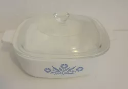 This vintage Corning Ware Blue Cornflower 1 Qt Casserole dish and lid P-1-B is a classic mid-century modern piece with...
