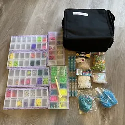 Rainbow Loom Bracelet Maker Complete Bundle Lot ~ Bands, Loom, Carry Case Crafts. This lot is in great condition it was...