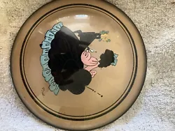 1940s Round Reverse Painted Convex Glass Silhouette by Peter Watson Studio 6
