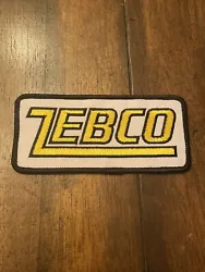 Zebco Reel Fishing Fish Vtg 80s Iron On Patch Rare 4.5” Logo Trucker Hat RodNice looking patch great to add to your...