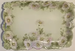 Lovely Antique Porcelain PT Germany Vanity Dresser Tray with delicate Daisies design. Very nice condition. Some of the...
