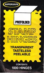 THESE HINGES ARE THE CHEAPEST STAMP HINGES EVER MADE. Dwight M. March.