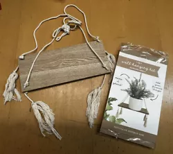 Target Wall Hanging Kit Shelf Macrame Plant Hanger Decor With Wood Piece 2 Set. 2 kits are included. One of them is...
