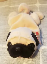 1996 Beanie Baby PUGSLY - Mint Condition - Retired.  From my personal small collection.  Always sealed in bag, stored...