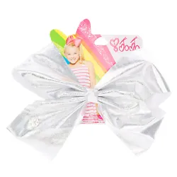 Get the classic JoJo look but with a fun twist with this super sparkly large silver glittery hair bow from the JoJo...