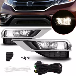 Color: Clear lens+Silver bezel. Switch, Harness, Relay, Bezel. Driver & Passenger Side Fog Lights. For 2015-2016 Honda...