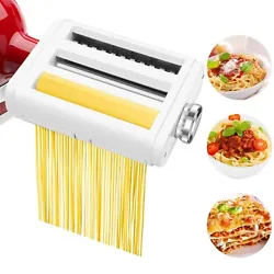 High-quality Materials: 3 sets of blades are refined from grade 304 stainless steel, including pasta roller, spaghetti...