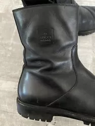 GUCCI Vintage Black Leather Handmade Zip Up Boots sz 9.5 B. Run closer to a Sz 9 🌸