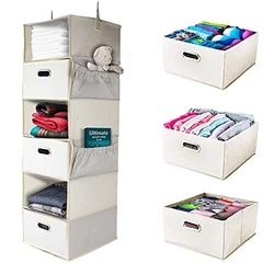 Our hanging shelves closet organizer with drawers is divided into neat sections making tidying up a breeze. It contains...