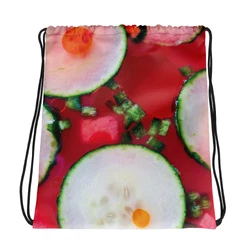 Combine your love for vibrant prints and a sporty style with a cool drawstring bag. All-over print drawstring bags can...