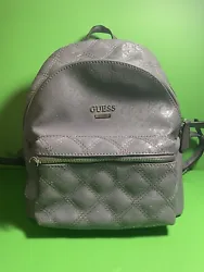 GUESS Womens Grey Print Small Backpack Handbag Purse. All Over Print. (b27). Used but in great shape