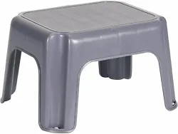 Made of plastic skid-resistant step surface with 4 skid-resistant feet.