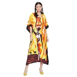 This comfortable caftan dress is one of the royal outfits of Africa. A combination of shades of Various Colors is the...