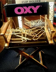 Director Chair Magnetic Paper Clip Holder Color Gold and Black With Box. New open Box Fast Shipping