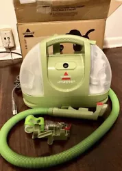 Bissell little green carpet cleaner,. Tested and works. May have minor cosmetic issues as it is used. See photos for...