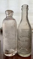 2 Antique 1890s DOBBS FERRY MINERAL WATER Bottles, Hutch & Soda Style Bottle from DOBBS FERRY, NY. Bottles are dug with...