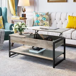 LIFT TOP & SLIDE DRAWER - The coffee table with storage has a rising tabletop that is suitably high for you to study,...