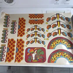Vintage Peter Max Sticker Sheet. See pictures. Sides are rolled up a little die to age or how it was stored. Multiple...