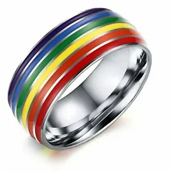 Ring Band Width - 8mm. Strong and Durable Stainless Steel Ring.