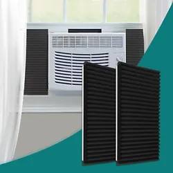 【SPECIAL DESIGN】This Air Conditioner Side Panels design to Insulates or replaces existing side panels, black color...