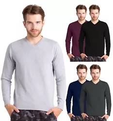 Our regular fit V Neck Sweater is made from organic cotton yarn. This style has a drop sleeve, with a deep ribbed...