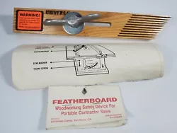 Wood Feather Board for Table Saw Safety Jig Featherboard by Universal Clamp.