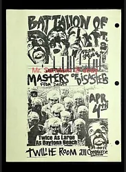 Battalion of Saints ~ Masters of Disasters. Dated : April - 4 - 1985. I acquired this in the 90s’ from Biscuit of...