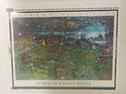 1999 Pacific Coast Rain Forest 33 Cent USPS Stamps Sheet of 10 2nd in the series.