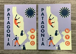 Lot of two Patagonia Stores Authentic 5”x7” New York City promotional Postcards! Front of postcard includes the...