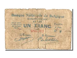 Belgique, 1 Franc type 1914, 27 Août 1914, Alphabet F, Pick 81 (Billets>Etrangers>Belgique). Billet, Belgique, 1...