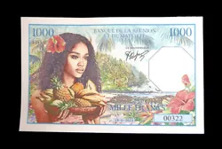 Billet fantaisie de laBanque de la Réunion et de Mayotte – 1000 Francs (2023). Photo non contractuelle - Les...