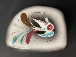 Vintage Sascha Brastoff Signed 1930’s Painted Dove Covered Dish #849. Excellent conditionCrazing consistent with age...