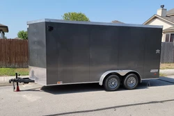 Pull Down Ramp / Locking Side Door / Side rails for Securing Cargo / Electronic Brakes / Powered Lights. 16 Feet in...