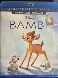 Bambi , 1942 (Blu-ray + DVD + Digital Code) (NEW Factory Sealed).