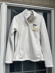 Patagonia Re Tool Snap T Pullover Fleece Womens Raw Linen Sweatshirt - Size M.