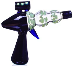 It has green spotted work through the barrel. Finger grooves for max gripping when using it. This glass item is...
