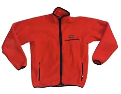 Vintage Patagonia 80s 90s Mens Red Fleece Full Zip Jacket USA ~ Size XL.