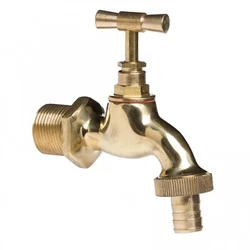Belle robinet massive pour votre fontaine en laiton selon un ancien modèle. Ceci a pour conséquence que la patine ou...