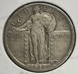 1917 25c VF+++/XF Original Type 2 Standing Liberty QuarterPlease review the photos of this exact item you will receive....