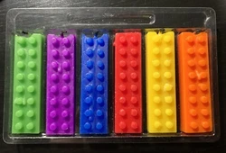 Primary colors (red, blue, green, orange, yellow and purple). Barely used, tons of life ahead.