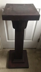 Antique Black Walnut Pedestal Plant Stand Arts & Craft Mission Table.36x14x14”.. Footed base. Very thick heavy wood....