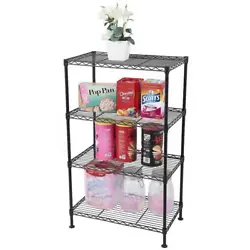 Easily add storage space in your closet, pantry, kitchen, laundry room, office, or garage with this light-duty black...